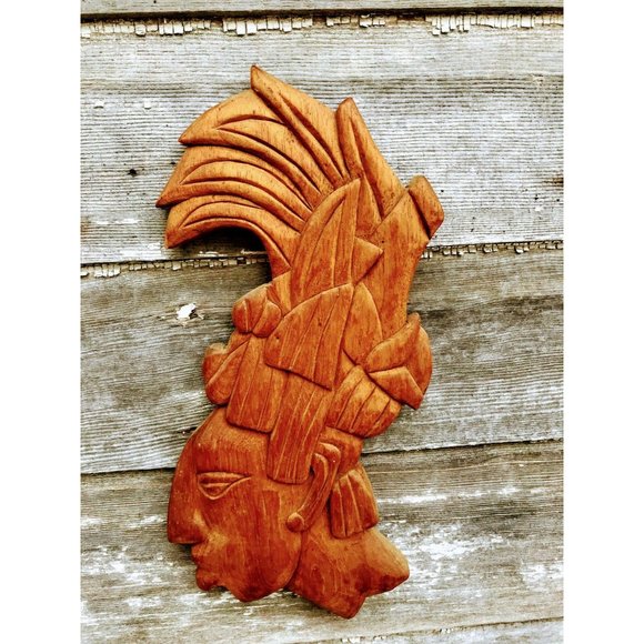 Vintage Wood South American Man Wall Plaque - Picture 5 of 10